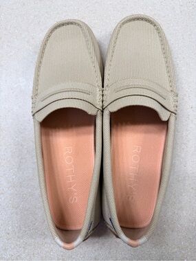 Rothy's LIKE NEW Beige Women’s Size 10 Knit Penny Loafers with ArchFit Insole